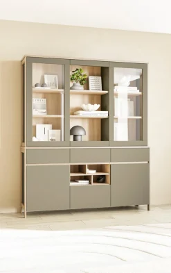 Home affaire Buffet »Stranda, Hochschrank im Scandi-Style, moderner Schrank« Rahmenoptik, ausreichend Stauraum, vielseitig einsetzbar, 164 cm breit
