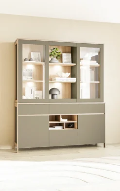 Home affaire Buffet »Stranda, Hochschrank im Scandi-Style, moderner Schrank« Rahmenoptik, ausreichend Stauraum, vielseitig einsetzbar, 164 cm breit