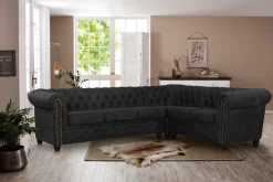Home affaire Chesterfield-Sofa »Rysum L-Form« Chesterfield-Optik , langer Schenkel links oder rechts