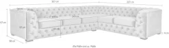 Home affaire Chesterfield-Sofa »KALINA L-Form« hochwertig Chesterfield-Ausführung
