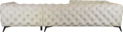 Home affaire Chesterfield-Sofa »Amaury L-Form« großes Ecksofa, Chesterfield-Optik, Breite 323 cm, Fußfarbe wählbar