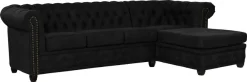 Home affaire Chesterfield-Sofa »Rysum L-Form« Chesterfield-Optik mit Ottomanen-Abschluß