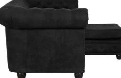 Home affaire Chesterfield-Sofa »Rysum L-Form« Chesterfield-Optik mit Ottomanen-Abschluß