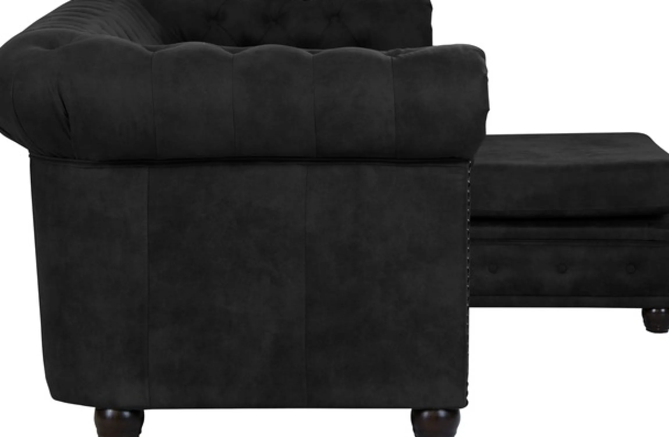 Home affaire Chesterfield-Sofa »Rysum L-Form« Chesterfield-Optik mit Ottomanen-Abschluß