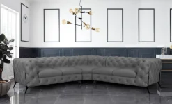 Home affaire Chesterfield-Sofa »Amaury L-Form« Chesterfield-Optik,Breite/Tiefe je 262 cm, Fußfarbe wählbar