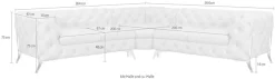 Home affaire Chesterfield-Sofa »Amaury L-Form« Chesterfield-Optik,Breite/Tiefe je 262 cm, Fußfarbe wählbar