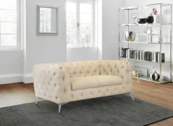 Home affaire Chesterfield-Sofa »Glynis« aufwändige Knopfheftung, moderne Chesterfield Optik, Fußfarbe wählbar
