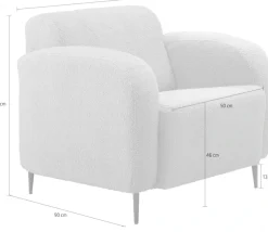 Home affaire Cocktailsessel »Marone Loungesessel, bequem, Breite 85cm, bodenfrei« auch als 2-Sitzer und 3-Sitzer erhältlich