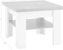Home affaire Couchtisch »Beauvais, Beistelltisch, Wohnzimmertisch, Sofatisch, Tisch« quadratisch, mit Ablagefach, 70 cm breit