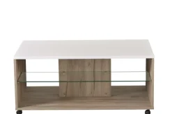 Home affaire Couchtisch »Bert Kaffetisch, 100 cm, in trendigen Farben, modern« Hochglanzplatte, mit Rollen