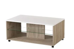 Home affaire Couchtisch »Bert Kaffetisch, 100 cm, in trendigen Farben, modern« Hochglanzplatte, mit Rollen