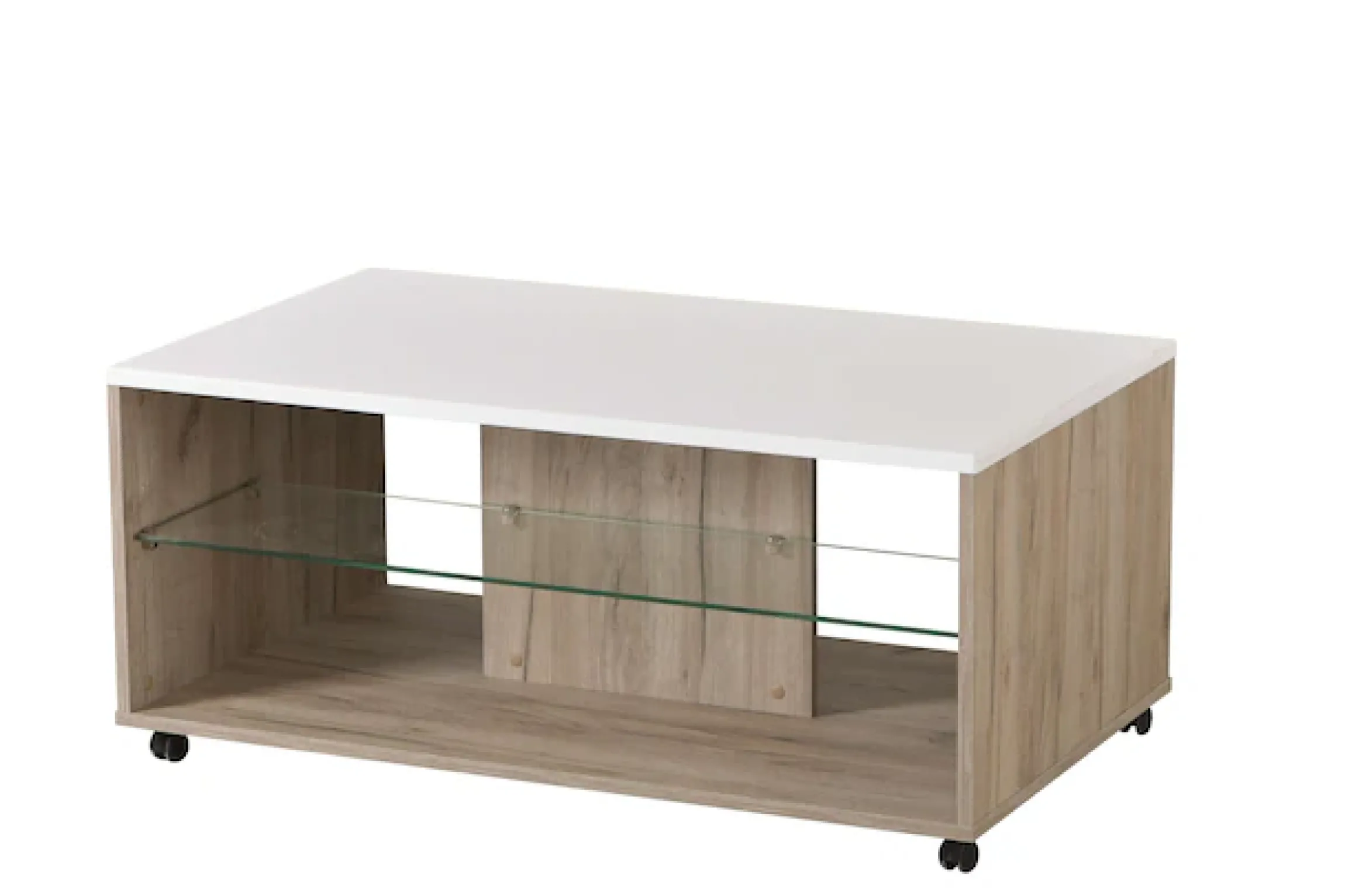 Home affaire Couchtisch »Bert Kaffetisch, 100 cm, in trendigen Farben, modern« Hochglanzplatte, mit Rollen