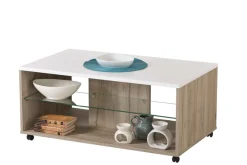 Home affaire Couchtisch »Bert Kaffetisch, 100 cm, in trendigen Farben, modern« Hochglanzplatte, mit Rollen