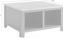 Home affaire Couchtisch »Cambridge, Beistelltisch, Wohnzimmertisch, Sofatisch, Tisch« Landhausstil, mit offenen Fächern und Stauraumfach, 93 cm breit