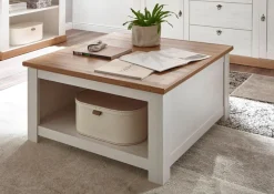 Home affaire Couchtisch »Cremona, Beistelltisch, Wohnzimmertisch, Sofatisch, Tisch« Landhausstil, mit offenen Fächern und Stauraumfach, 50 cm hoch