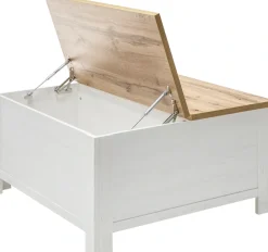 Home affaire Couchtisch »Cremona, Beistelltisch, Wohnzimmertisch, Sofatisch, Tisch« Landhausstil, mit offenen Fächern und Stauraumfach, 50 cm hoch