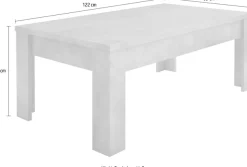 Home affaire Couchtisch »Dama 122 x 65 cm, Wohnzimmertisch mit Winkelfuß« Sofatisch, rechteckig, Tischplattenstärke 22 mm