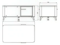 Home affaire Couchtisch »Darwen Wohnzimmertisch, Sofatisch, Beistelltisch, Kaffeetisch« 3D-folienummantelte MDF-Front, ABS 1 mm, Stauraum
