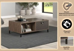 Home affaire Couchtisch »Fusion« 1 Stk. tlg. Couchtisch mit 2 Schubladen & 2 offenen Fächern - (B/T/H) 110/60/37 cm