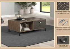 Home affaire Couchtisch »Fusion« 1 Stk. tlg. Couchtisch mit 2 Schubladen & 2 offenen Fächern - (B/T/H) 110/60/37 cm