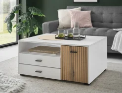 Home affaire Couchtisch »Hudson« in moderner Trendfarbe, Griffe aus Metall (Schwarz), Breite 90 cm