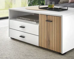 Home affaire Couchtisch »Hudson« in moderner Trendfarbe, Griffe aus Metall (Schwarz), Breite 90 cm