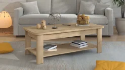 Home affaire Couchtisch »Jersey Kaffeetisch, 124 cm, in trendigen Farben, modern« Eleganter Couchtisch, zeitloses Design, mit eine Ablagebode