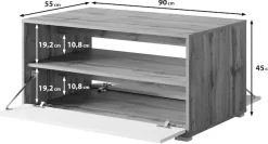 Home affaire Couchtisch »Kenia« 1 Stk. tlg. Rechteckiger Kaffeetisch, 90x55 cm, mit offenem und geschlossenem Fach