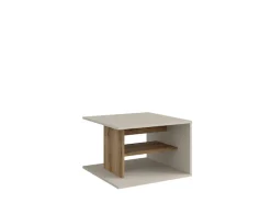 Home affaire Couchtisch »LUMIA Kaffeetisch mit viel Stauraum, 60x60cm, modernes Design« Beistelltisch mit Ablagefläche, Kaschmir/Natureiche