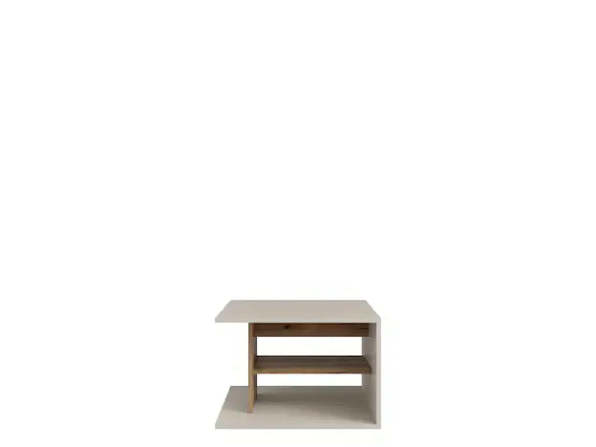 Home affaire Couchtisch »LUMIA Kaffeetisch mit viel Stauraum, 60x60cm, modernes Design« Beistelltisch mit Ablagefläche, Kaschmir/Natureiche