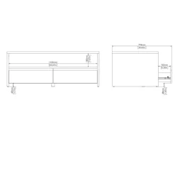Home affaire Couchtisch »Next Beistelltisch, Wohnzimmertisch, Abstelltisch,« Ablagefläche, 2 Schubladen, Breite 120 cm, Höhe 45 cm