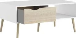 Home affaire Couchtisch »Oslo, Beistelltisch, Sofatisch, Coffeetable, Wohnzimmertisch« mit 2 Ebenen, 1 Schublade, 1 offenes Fach, Breite 99 cm