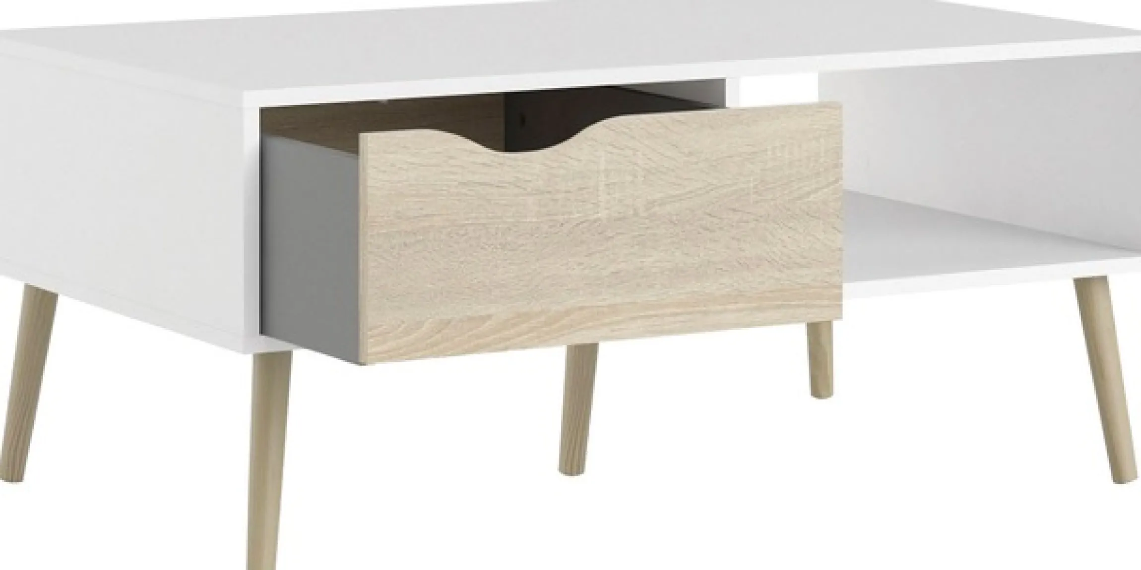 Home affaire Couchtisch »Oslo, Beistelltisch, Sofatisch, Coffeetable, Wohnzimmertisch« mit 2 Ebenen, 1 Schublade, 1 offenes Fach, Breite 99 cm