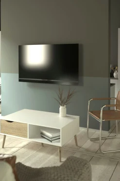 Home affaire Couchtisch »Oslo, Beistelltisch, Sofatisch, Coffeetable, Wohnzimmertisch« mit 2 Ebenen, 1 Schublade, 1 offenes Fach, Breite 99 cm
