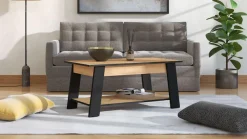 Home affaire Couchtisch »Piave Kaffeetisch, 101 cm, in trendigen Farben, modern« mit Ablage, rechteckig, Artisan Eiche, ideal für kleine Räume