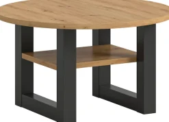 Home affaire Couchtisch »Rail, Ø 75 cm, mit Ablageboden, inklusive Kufengestell« Wohnzimmertisch, Beistelltisch