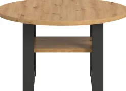 Home affaire Couchtisch »Rail, Ø 75 cm, mit Ablageboden, inklusive Kufengestell« Wohnzimmertisch, Beistelltisch