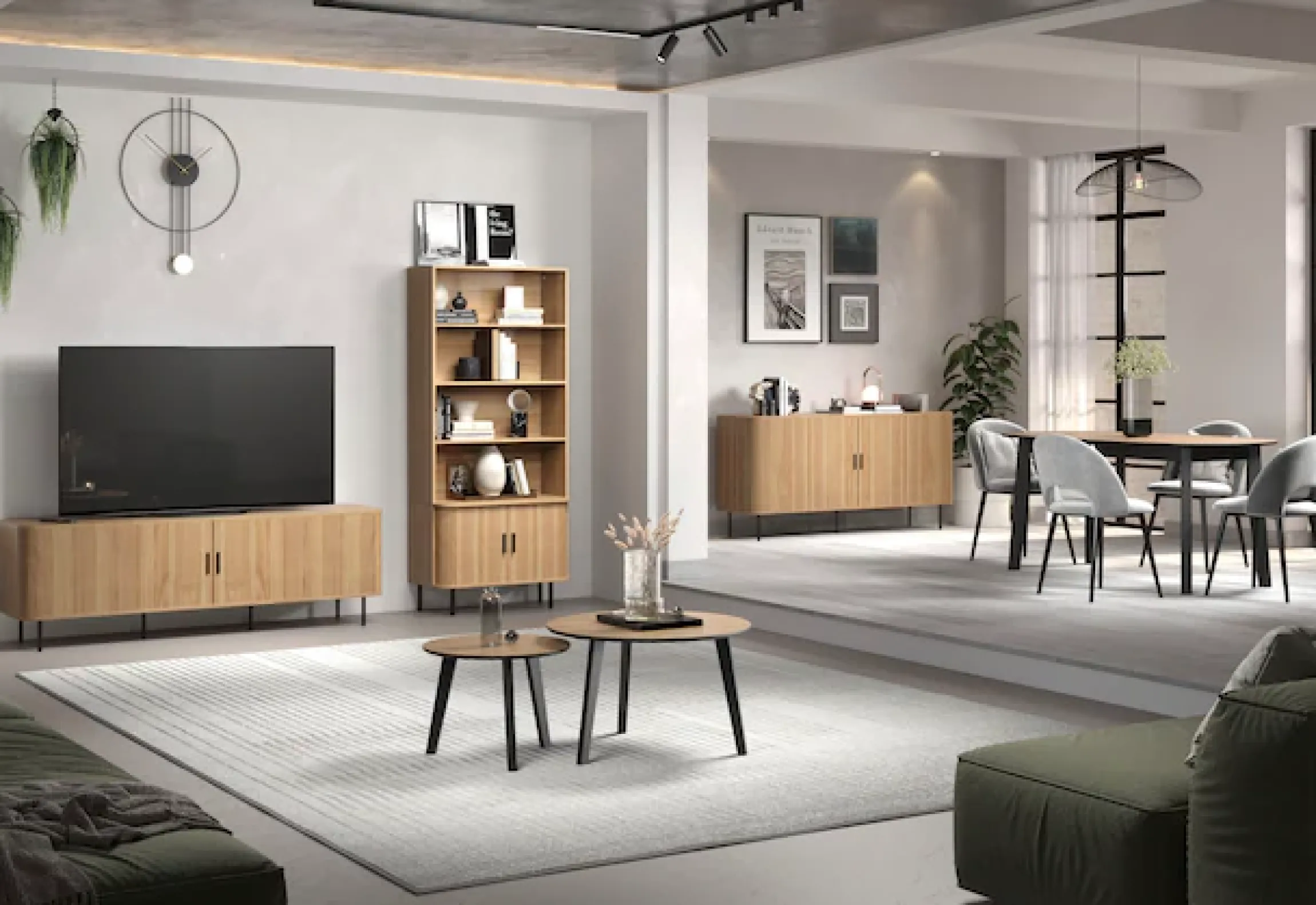 Home affaire Couchtisch »Ronda« Set, 2 Stk. tlg. Beistelltische mit Massivholzfüßen - Maße (B/T/H) 50-70/39-45/50-70 cm