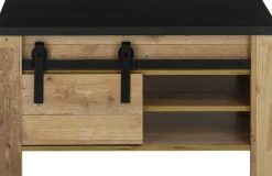 Home affaire Couchtisch »Sherwood, Beistelltisch, Wohnzimmertisch, Sofatisch, Tisch« mit Scheunentorbeschlag aus Metall, in 2 Farben erhältlich