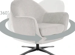 Home affaire Drehsessel »Stavre, Loungesessel mit Drehfunktion« in moderner Optik, mit elegantem Drehfuß