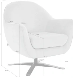 Home affaire Drehsessel »Stavre, Loungesessel mit Drehfunktion« in moderner Optik, mit elegantem Drehfuß