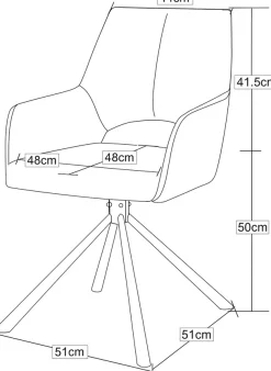 Home affaire Drehstuhl »BELLEVILLE, 2er Set, mit Metallgestell in matt schwarz« (Set) 2 Stk.in verschiedenen Farben, Belsatbarkeit pro Stuhl 120 kg, 360° drehbar