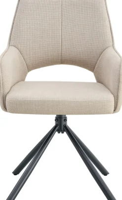 Home affaire Drehstuhl »BELLEVILLE, 2er Set, mit Metallgestell in matt schwarz« (Set) 2 Stk.in verschiedenen Farben, Belsatbarkeit pro Stuhl 120 kg, 360° drehbar