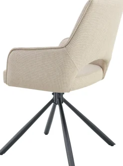 Home affaire Drehstuhl »BELLEVILLE, 2er Set, mit Metallgestell in matt schwarz« (Set) 2 Stk.in verschiedenen Farben, Belsatbarkeit pro Stuhl 120 kg, 360° drehbar