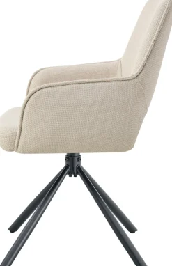 Home affaire Drehstuhl »BELLEVILLE, 2er Set, mit Metallgestell in matt schwarz« (Set) 2 Stk.in verschiedenen Farben, Belsatbarkeit pro Stuhl 120 kg, 360° drehbar