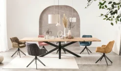 Home affaire Drehstuhl »Soller« (Set) 2 Stk.Luxus-Microfaser Bezug, 180 ° drehbar, Metallgestell