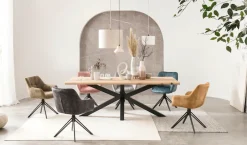 Home affaire Drehstuhl »Soller« (Set) 2 Stk.Luxus-Microfaser Bezug, 180 ° drehbar, Metallgestell