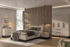 Home affaire Drehtürenschrank »Bronne,Breite 191 cm, Kleiderschrank inclusive Innenausstattung« Kleiderschrank, 2 Schubkästen, Metallgriffe, Garderobe