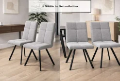 Home affaire Eckbankgruppe »Mia Essecke, Sitzgruppe, Eckbankgruppe, Küchenbankgruppe« Set, 4er, 4 tlg. Eckbank mit Wellenfederung; Tisch in Eiche massiv