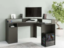 Home affaire Eckschreibtisch »Omaha« Gamingtisch mit Tür, Towerfach und Monitorablage, Breite 139 cm